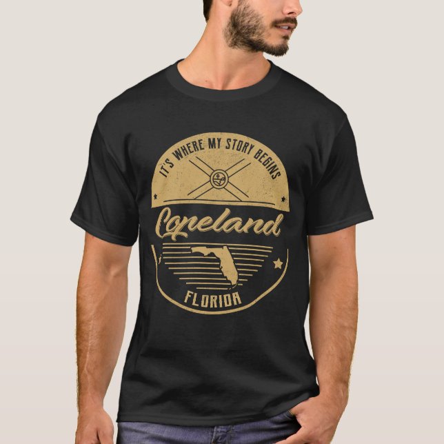 Copeland Florida It's Where my story begins T-Shirt (Front)