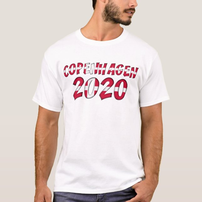 Copenhagen 2020 European Championship Soccer T-Shirt (Front)