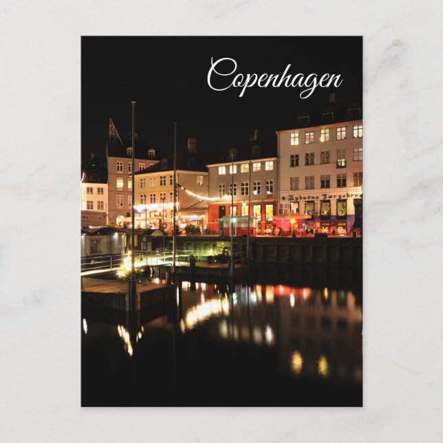 Copenhagen at night postcard (Front)