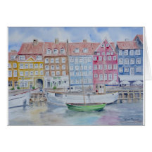 Copenhagen Blank Watercolor Card