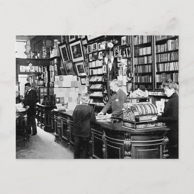 Copenhagen Bookstore, 1899 Postcard (Front)