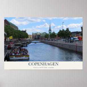 Copenhagen Canal and the Børsen Spire Poster