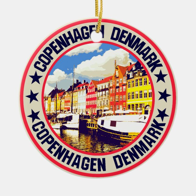 Copenhagen                                         ceramic tree decoration (Front)