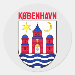 Copenhagen coat of arms - DENMARK Classic Round Sticker
