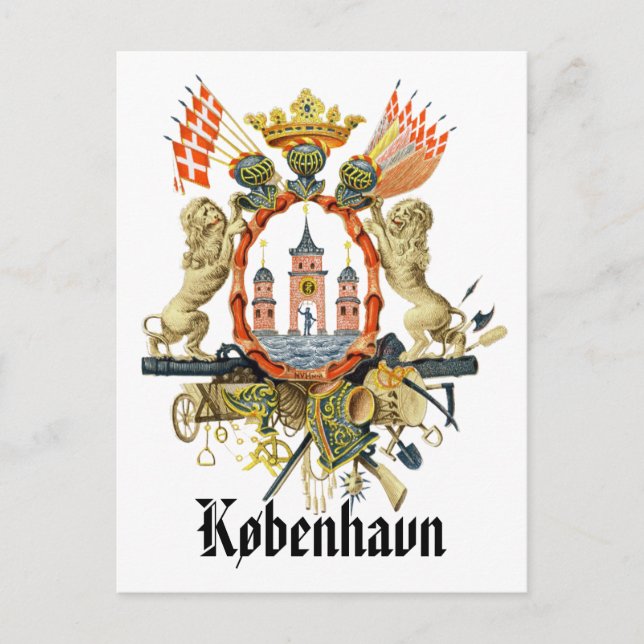 Copenhagen Coat of Arms Postcard (Front)