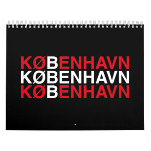 COPENHAGEN Danish Flag Calendar