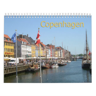 Copenhagen, Denkmark Wall Calendar