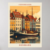Copenhagen Denmark Art Elegant Vintage Travel