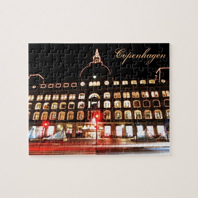 Copenhagen, Denmark at night Jigsaw Puzzle (Horizontal)