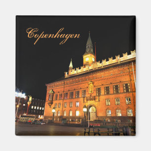 Copenhagen, Denmark at night Magnet