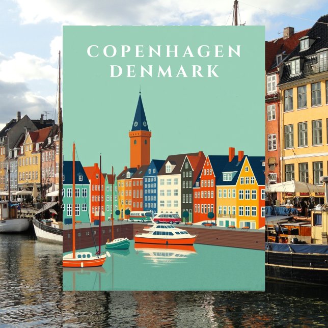 Copenhagen Denmark Canal View Europe  Postcard (Copenhagen Denmark Canal View Europe Postcard)