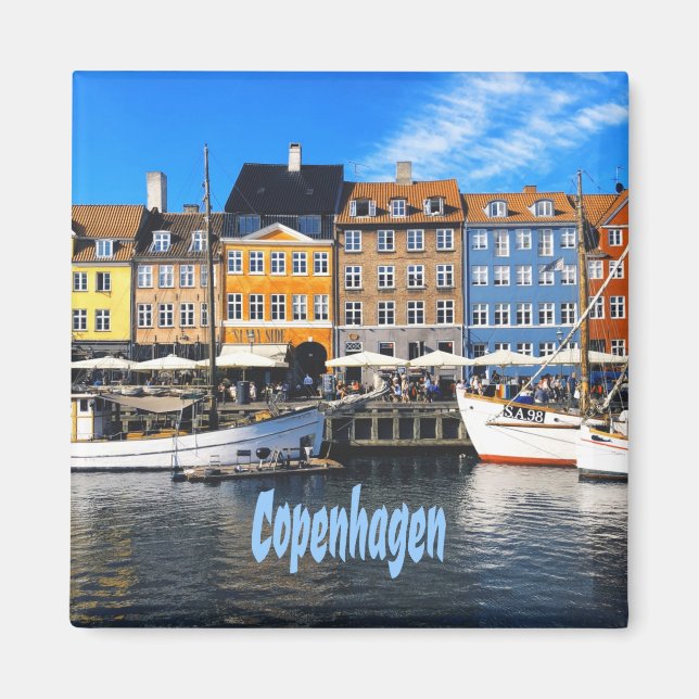 Copenhagen Denmark Capital Canal Homes Nyhavn Magnet (Front)