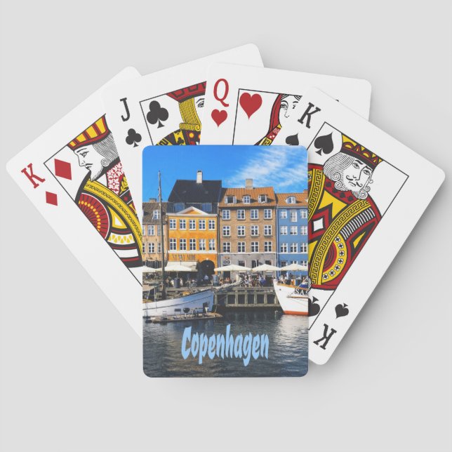 Copenhagen Denmark Capital Canal Homes Nyhavn Playing Cards (Back)