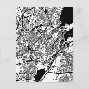 Copenhagen Denmark City Map Postcard