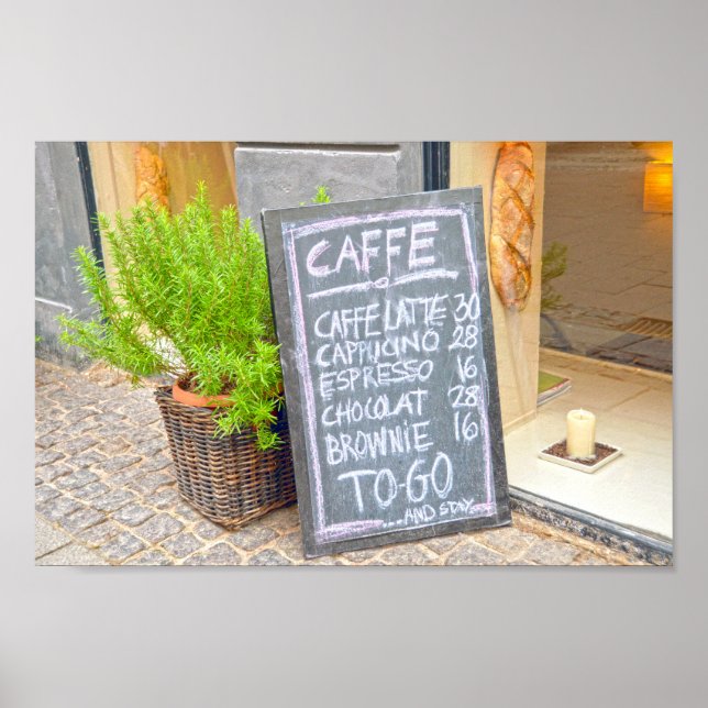 Copenhagen, Denmark, Coffee Shop Sign (Front)