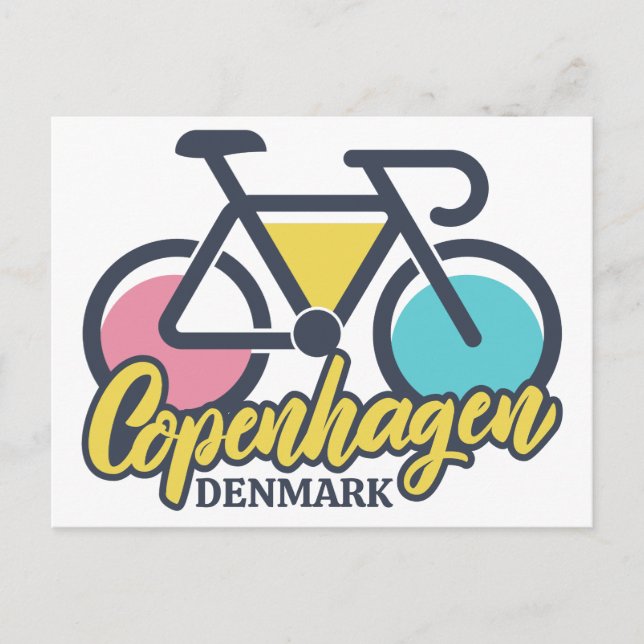 Copenhagen Denmark Cycling Postcard (Front)