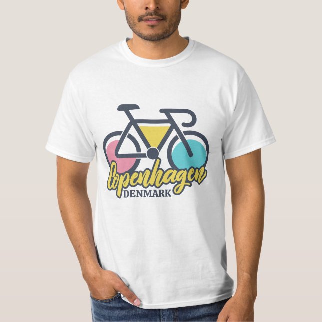 Copenhagen Denmark Cycling T-Shirt (Front)
