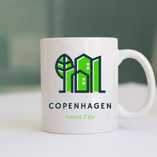Copenhagen Denmark Danish Sustainable Green City Coffee Mug (Creator Uploaded)