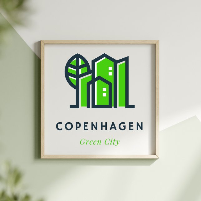 Copenhagen Denmark Danish Sustainable Green City Poster (Creator Uploaded)