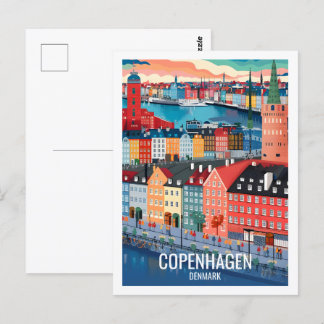 Copenhagen Denmark Famous Travel Place Postcard