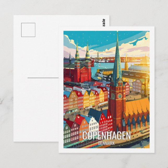 Copenhagen Denmark Famous Travel Place Postcard (Front/Back)