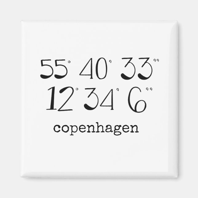 Copenhagen Denmark Magnet (Front)