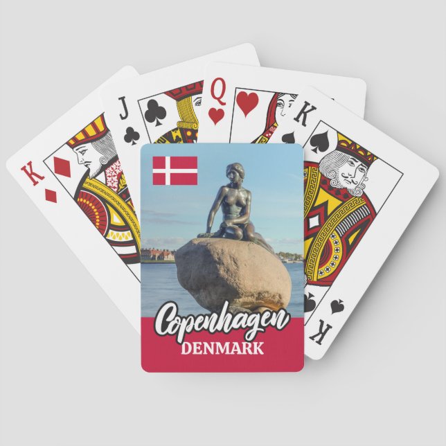 Copenhagen Denmark Mermaid Playing Cards (Back)