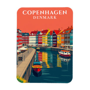 Copenhagen Denmark Nyhavn Canal Europe Travel Magnet
