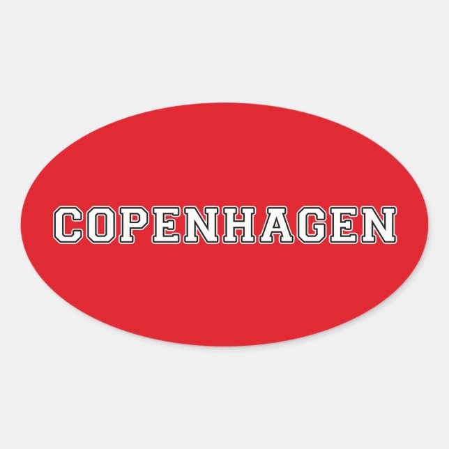 Copenhagen Denmark Oval Sticker (Front)
