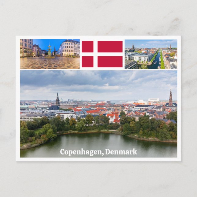 Copenhagen Denmark Postcard (Front)