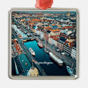 Copenhagen, Denmark scenic view Metal Tree Decoration