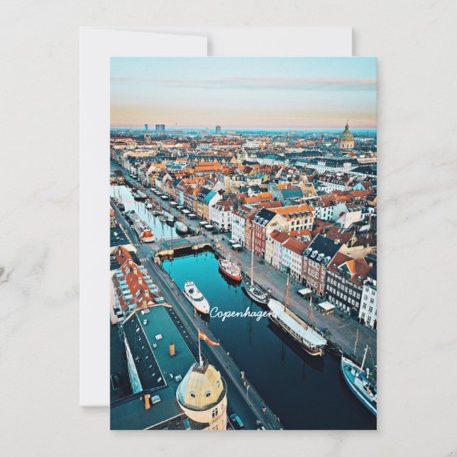 Copenhagen, Denmark scenic view Thank You Card (Front)