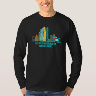 Copenhagen Denmark Skyline Dane Cityscape Danes Da T-Shirt