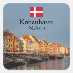 Copenhagen Denmark Square Sticker