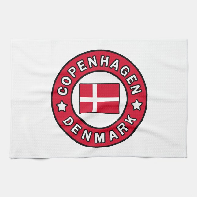 Copenhagen Denmark Tea Towel (Horizontal)