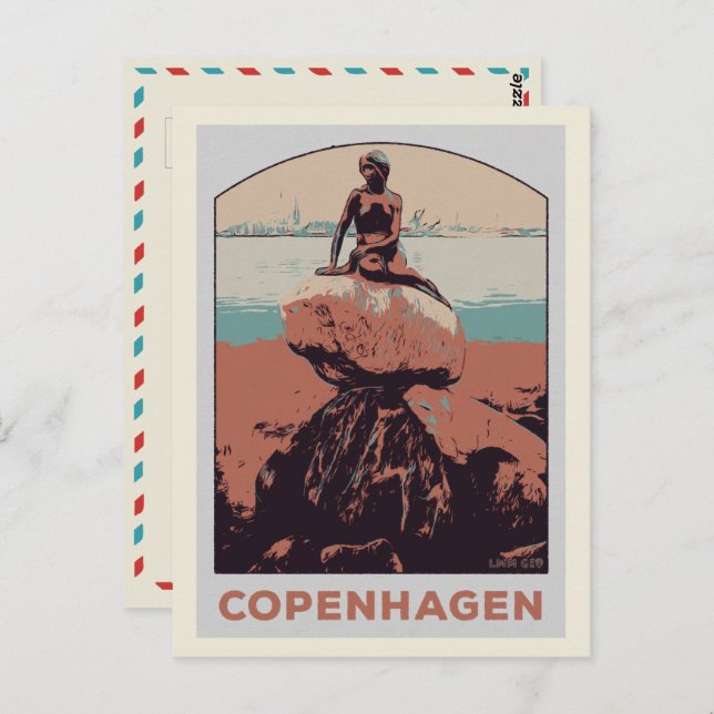 Copenhagen Denmark, The Little Mermaid statue Post Postcard (Front/Back)