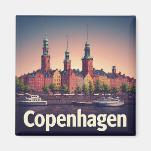 Copenhagen Denmark Travel Keepsake World Traveller Magnet