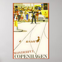 Copenhagen-Denmark Travel Poster