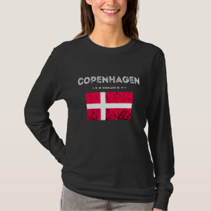 Copenhagen Denmark Trip Dannebrog Flag Danish Kobe T-Shirt