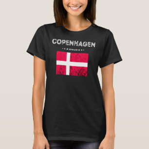 Copenhagen Denmark Trip Dannebrog Flag Danish Kobe T-Shirt