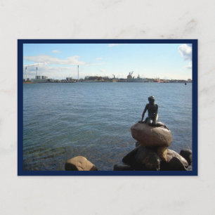 Copenhagen Harbour & The Little Mermaid Postcard