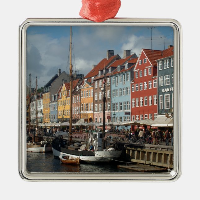 Copenhagen Nyhavn Metal Tree Decoration (Front)