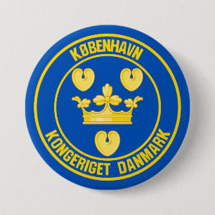 Copenhagen Round Emblem 7.5 Cm Round Badge