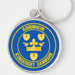 Copenhagen Round Emblem Key Ring