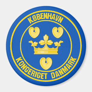 Copenhagen Round Emblem Magnet