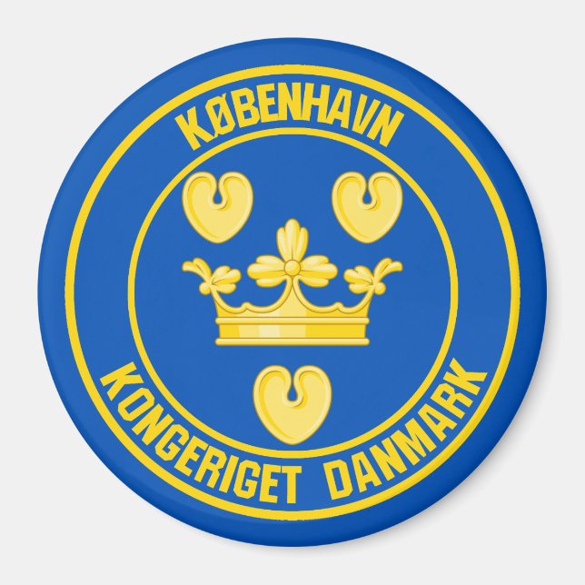 Copenhagen Round Emblem Magnet (Front)
