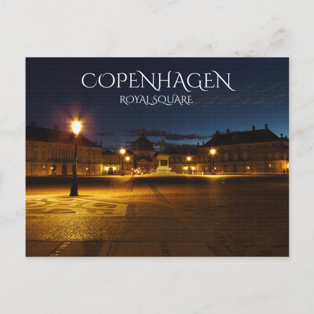 Copenhagen Royal Square Postcard (Front)
