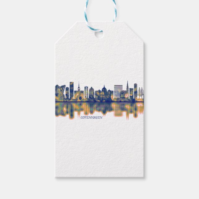 Copenhagen Skyline Gift Tags (Front)