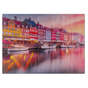 Copenhagen sunrise Nyhavn, Denmark Cutting Board
