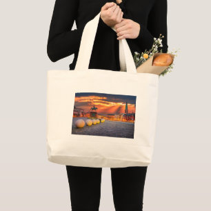 Copenhagen sunrise Nyhavn, Denmark Large Tote Bag